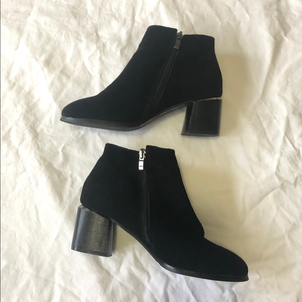Black Suede Booties
